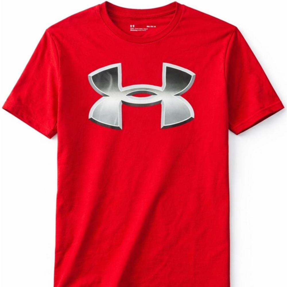 Under Armour Red Tee with Bold Logo